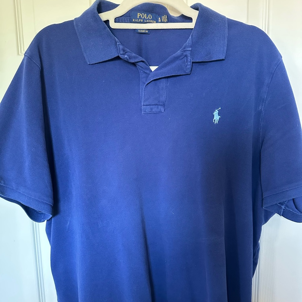 Polo by Ralph Lauren Men's Blue Polo Shirt